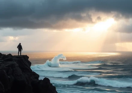 A Firmeza da Fé em Meio à Perseguição: Um Estudo de 2 Tessalonicenses 1:4 Pessoa em penhasco, fé e esperança