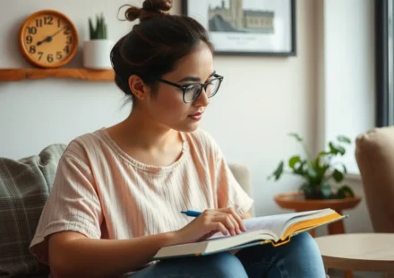 Fundamentos da Fé para Mulheres: Aprendendo e Vivendo Mulher estudando fundamentos da fé cristã.