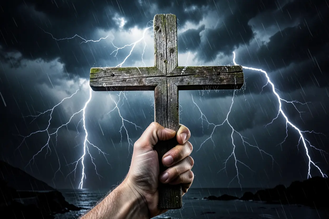 Crente glorificando a Deus nas tribulações conforme Romanos 5.