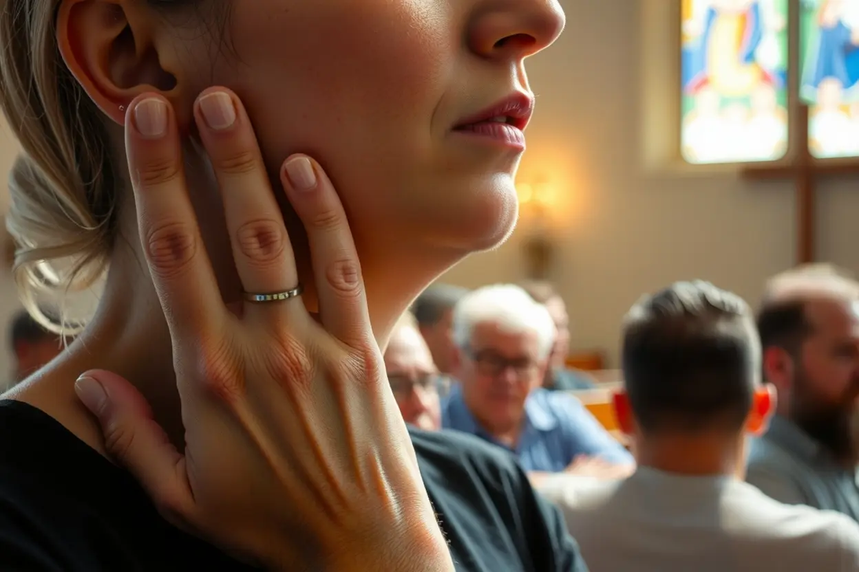 Pessoa orando com angústia buscando a Deus conforme Salmos 42