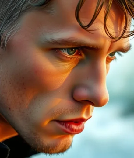 Homem firme em meio à tempestade simbolizando a perseverança no Reino de Deus.