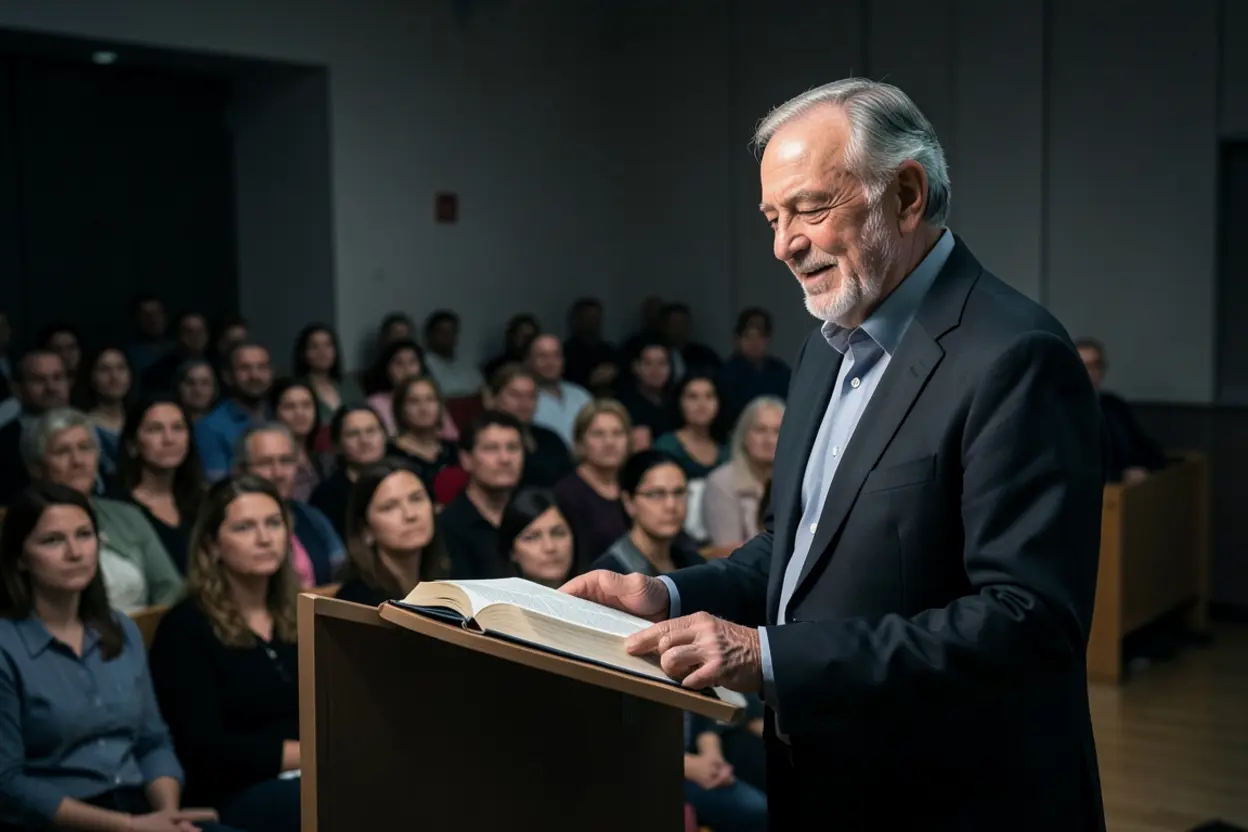 Integrando o sermão expositivo na liturgia Pregador preparando um sermão expositivo na liturgia do culto