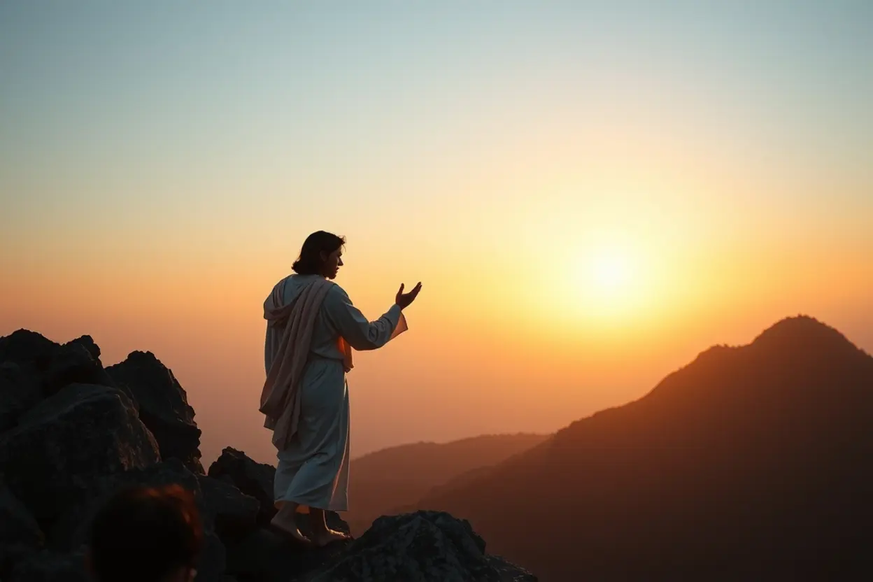 Jesus orando no monte