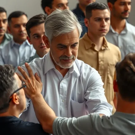 Homens praticando liderança espiritual servidora