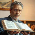 Homem maduro com Bíblia