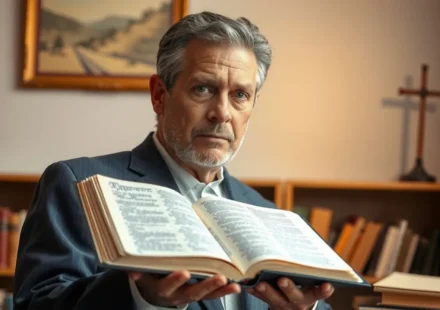 Homem maduro com Bíblia