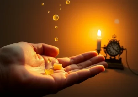 Mão humana recebendo sementes e moedas, simbolizando mordomia cristã e administração divina.