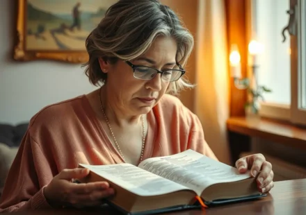 Mulher lendo a Bíblia, luz divina, sabedoria, pregação para culto de mulheres