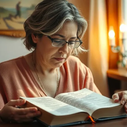 Mulher lendo a Bíblia, luz divina, sabedoria, pregação para culto de mulheres