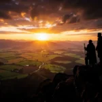 Esboço sobre Josué 1:9 representando liderança e coragem.