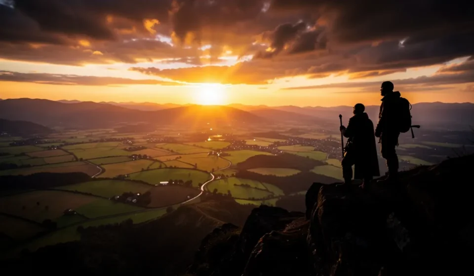 Esboço sobre Josué 1:9 representando liderança e coragem.