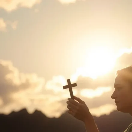 O Custo do Discipulado: O que Jesus realmente espera de nós? Pessoa orando com cruz, simbolizando o custo e a renúncia do discipulado.