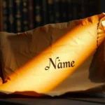 Antigo pergaminho do livro de Ester com luz sutil