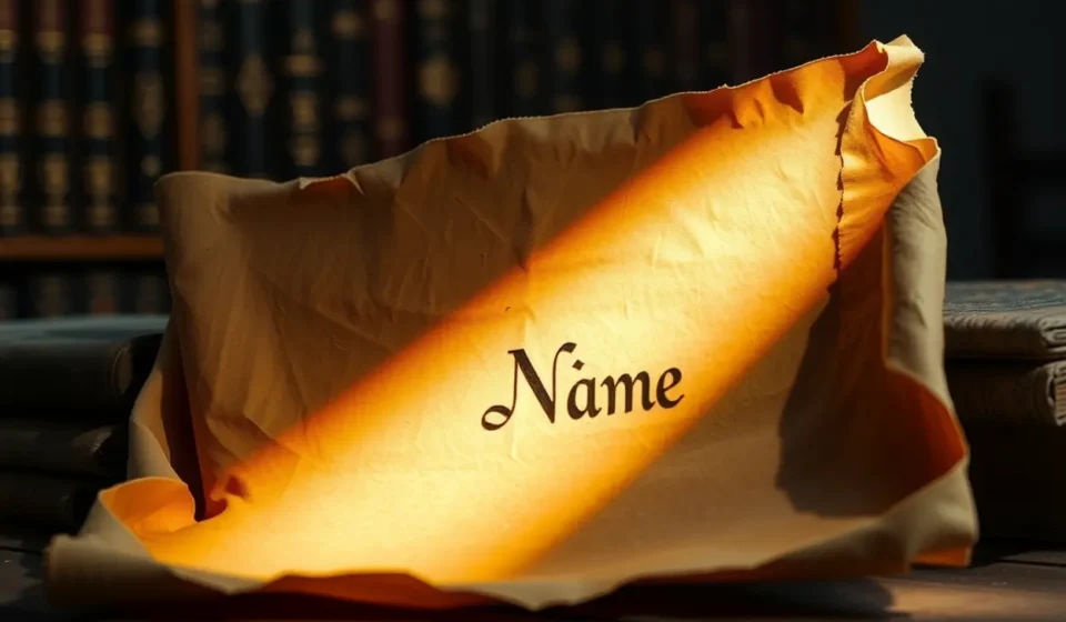 Antigo pergaminho do livro de Ester com luz sutil