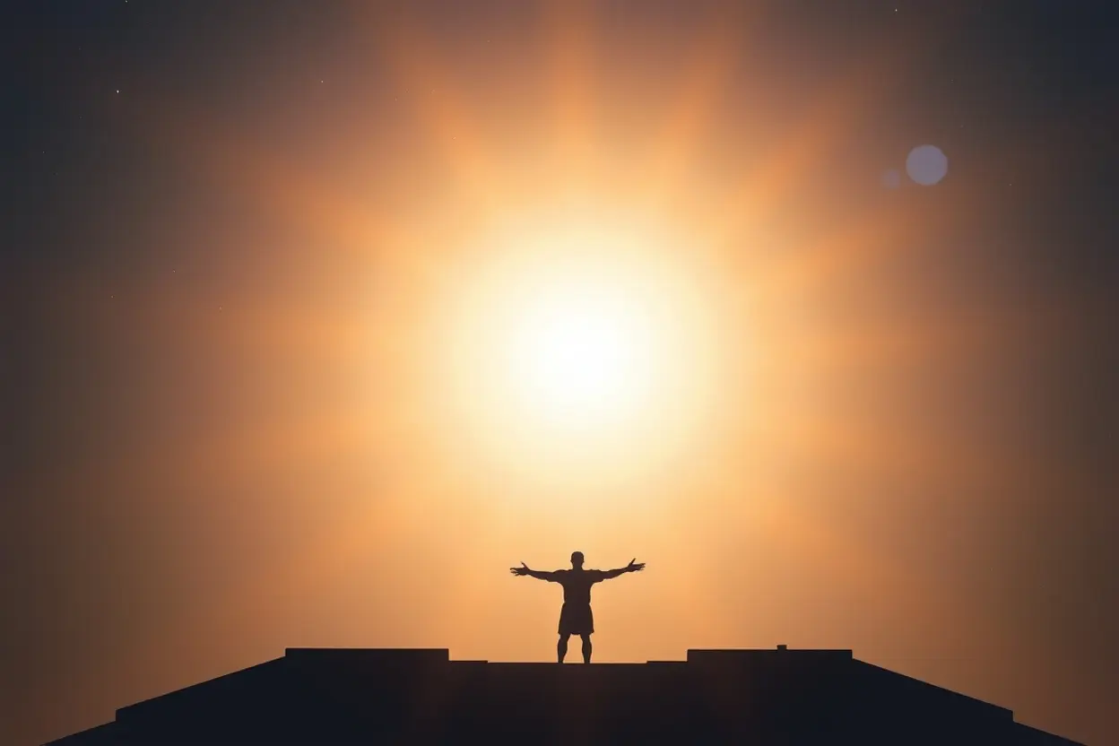 Trono celestial representando o governo de Deus no sermão sobre a importância do louvor.