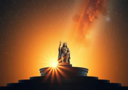 Esboço de pregação sobre a soberania de Deus com trono celestial.