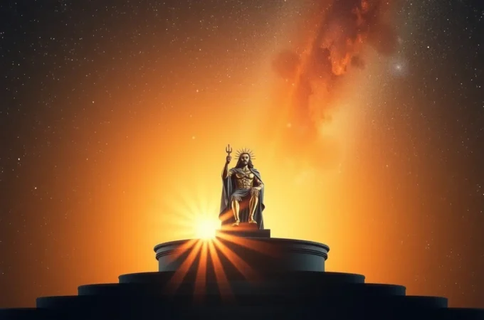 Esboço de pregação sobre a soberania de Deus com trono celestial.