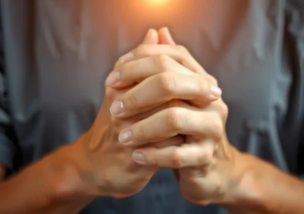 Mãos em oração fervorosa