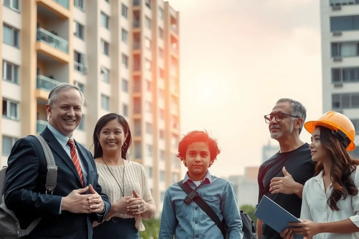 Pessoas diversas em ambiente de paz