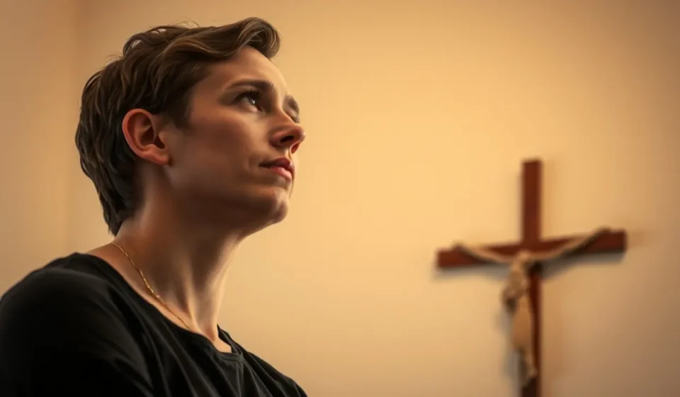 Homem contemplativo em reflexão sobre Mateus 5:3