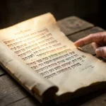 Pergaminho antigo com Isaías 7 14