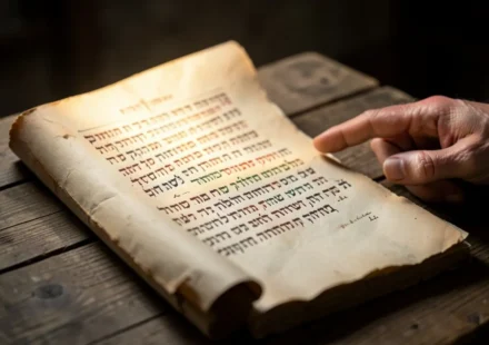 Pergaminho antigo com Isaías 7 14