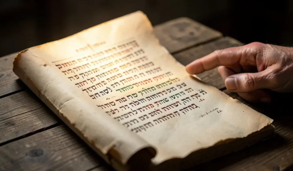 Pergaminho antigo com Isaías 7 14