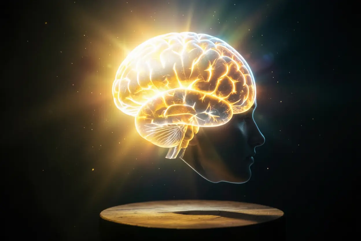 Luz iluminando conceito de mente renovada pela Palavra de Deus.