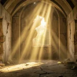 Restaurando o Tabernáculo: Pregação sobre Cura Interior Tabernáculo em restauração com luz divina para cura interior.