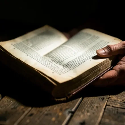 Bíblia aberta representando o estudo do propósito do sofrimento.