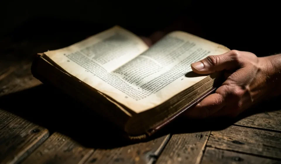 Bíblia aberta representando o estudo do propósito do sofrimento.