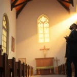 Pregador ministrando sermão textual em Jeremias 29:11.