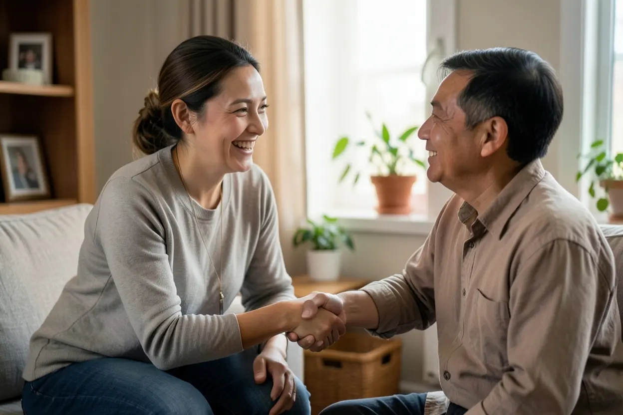 Pessoa ajudando outra, exemplificando a Filipenses 2:3 explicação de como considerar os outros superiores a si mesmo.