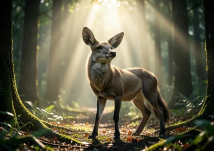 Cervo em floresta iluminada simbolizando significado bíblico de sonhos