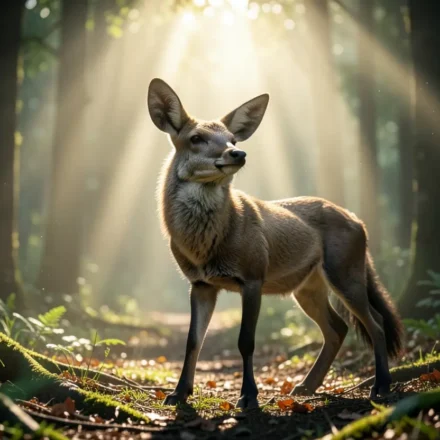 Cervo em floresta iluminada simbolizando significado bíblico de sonhos