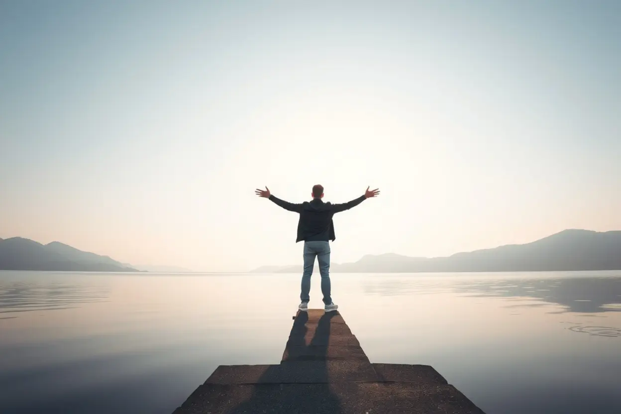 Significado de Crer em Marcos 9:23 Pessoa em paisagem serena, entendendo o Marcos 9:23 significado de tudo é possível ao que crê.