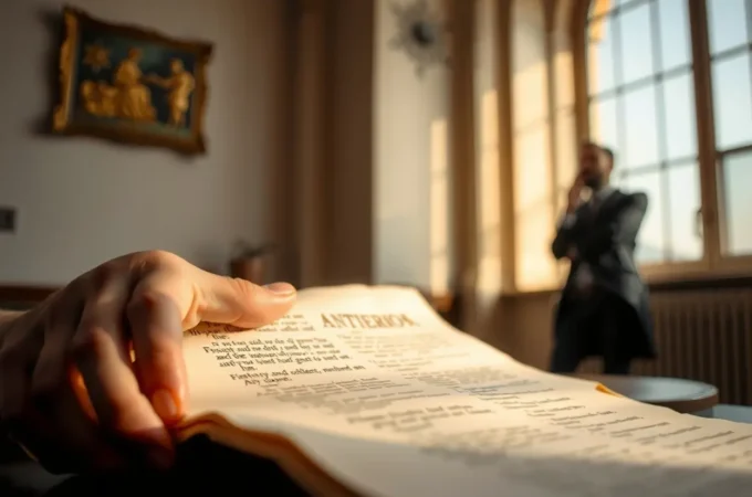 O Caráter Irrepreensível do Despenseiro de Deus em Tito 1:7 Pergaminho antigo e homem estudando a Bíblia sobre Tito 1:7