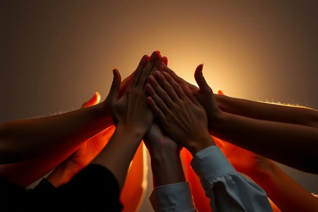 Congregação em momento de ativação e intercessão pelo Reino