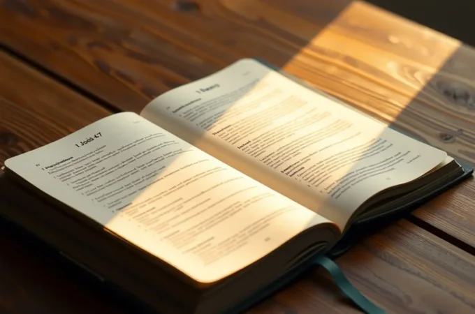 A Natureza do Amor: Esboço de Pregação sobre 1 João 4:7-12 Esboço de pregação sobre 1 João 4:7-12 aberto em uma Bíblia.