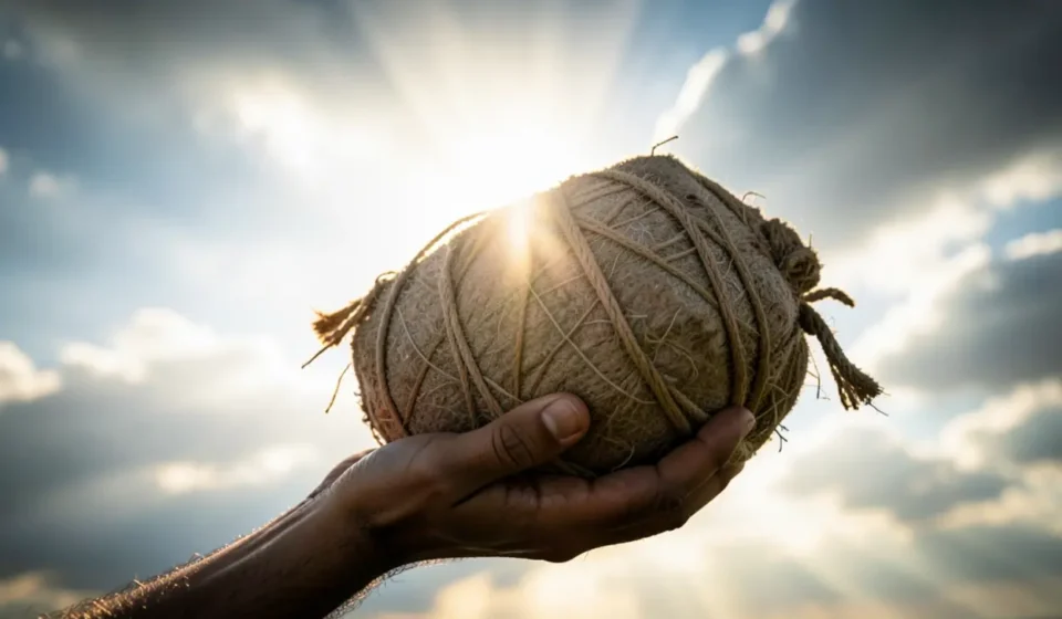 Esboço de pregação sobre Salmos 37:5 representando entrega total.