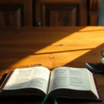 Esboço sobre Provérbios 4:23 em uma Bíblia aberta.