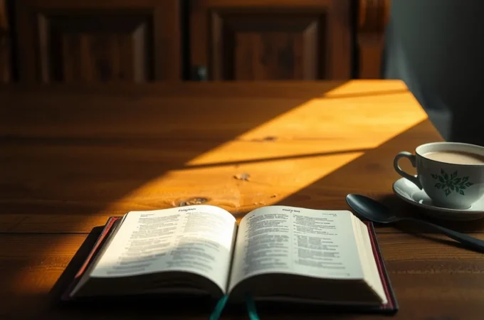 Esboço sobre Provérbios 4:23 em uma Bíblia aberta.