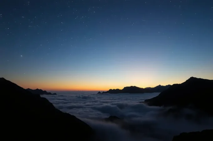 Céu estrelado representando a revelação de Deus no estudo bíblico de Salmos 19