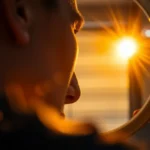 Pessoa buscando sua verdadeira identidade na luz de Deus.