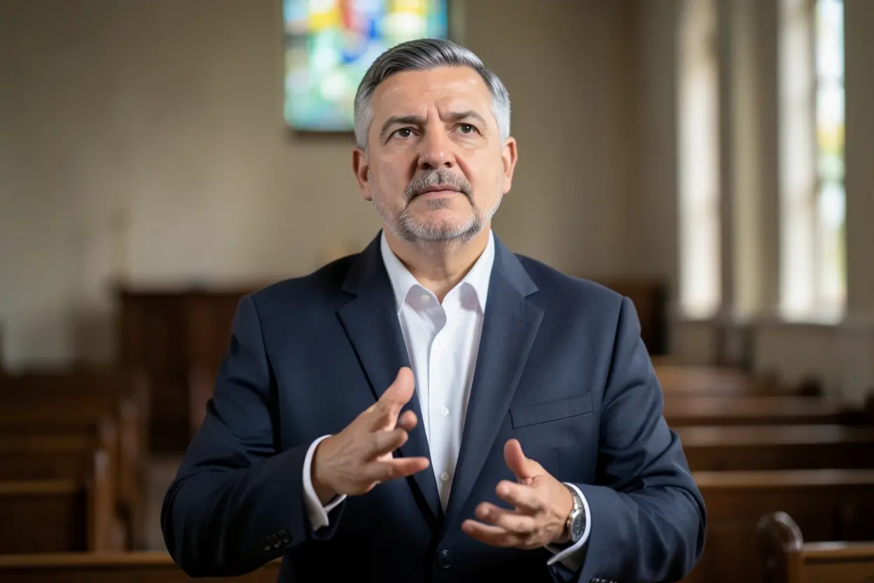 Maturidade e Visão Líder cristão ensinando sobre maturidade espiritual e visão bíblica.