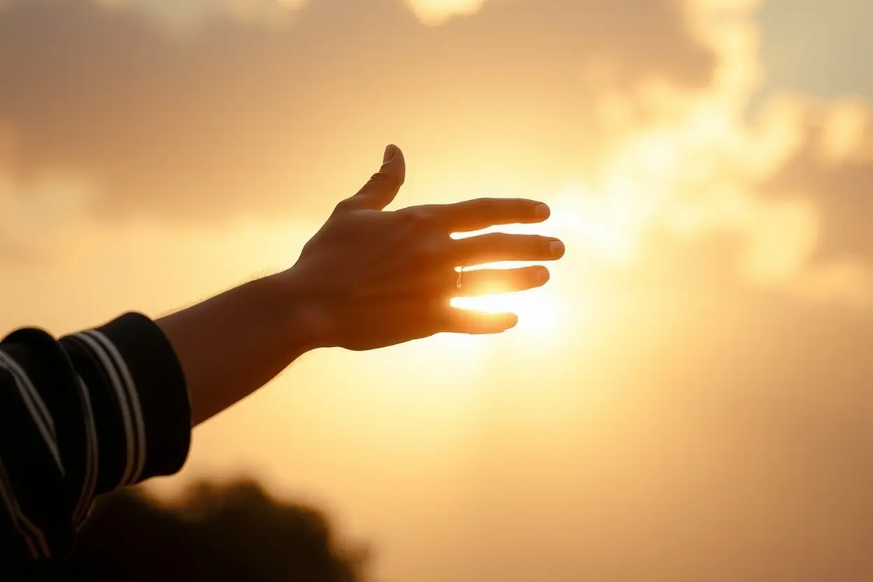 Mão segurando âncora simbolizando o poder de Cristo