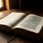 A Anatomia do Arrependimento: Pregação sobre Salmos 51 Bíblia aberta focada em João 8:32 para pregação.
