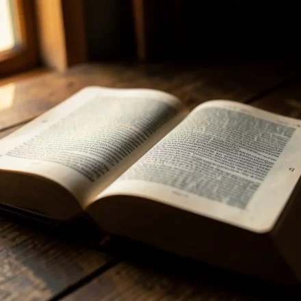 O Governo da Verdade: Pregação sobre João 8:32 Bíblia aberta focada em João 8:32 para pregação.