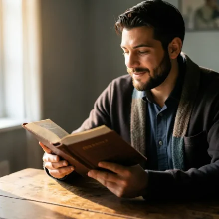 Pessoa estudando a Bíblia para renovação da mente
