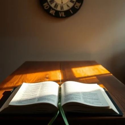 Bíblia aberta destacando Hebreus 11:1 como fundamento da fé.